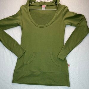Curious Gypsy Hoodie Women S Olive Green Scoop Neck Y2K Goblincore Fairy Earthy